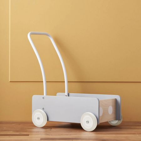 Premergatorul din lemn cu spatiu de depozitare, Blue/Grey, 12 luni+, Kids Concept 738394