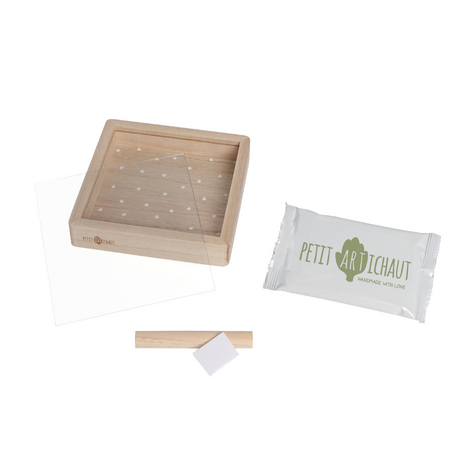 Rama din lemn cu kit amprenta, Print Box Pretty Hearts, 0 luni+, etit Artichaut 738428