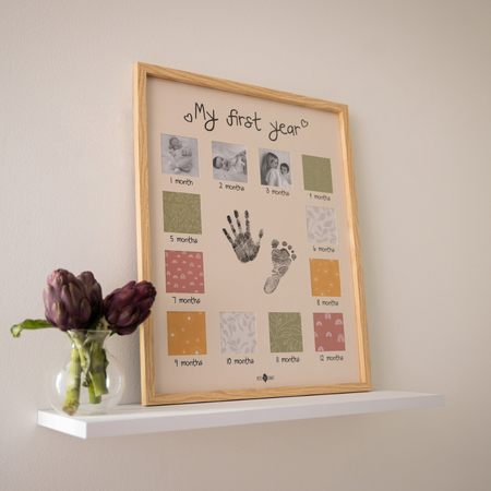 Rama tablou cu kit amprenta, My First Year, 0 luni+, Petit Artichaut 738436