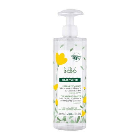 Apa de curatare cu galbenele Bio, 400 ml, Klorane Bebe
