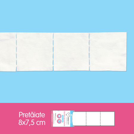 Dischete demachiante patrate, 8x7.5 cm, 50 bucati, EasyCare 738468