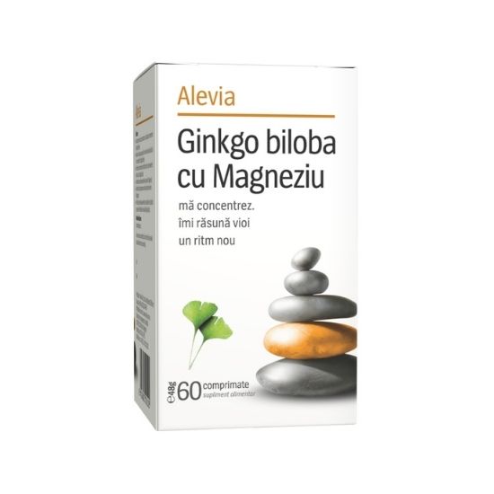 Ginkgo Biloba cu Magneziu, 60 comprimate, Alevia