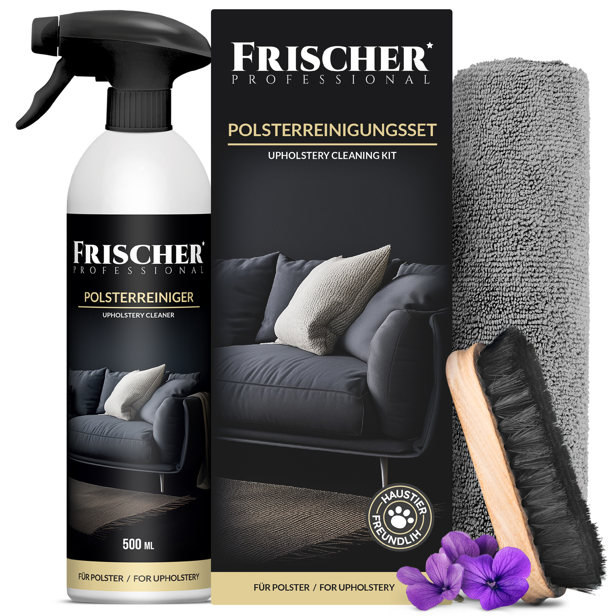 Kit de curatare pentru tapiterii textile, 500 ml, Frischer
