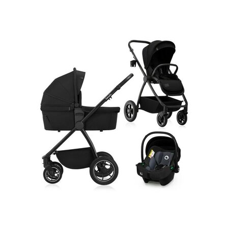 Carucior reversibil 3 in 1cu multiple accesorii, pana la 22 kg, Negru, Lionelo 739500
