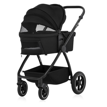 Carucior reversibil 3 in 1cu multiple accesorii, pana la 22 kg, Negru, Lionelo 739519