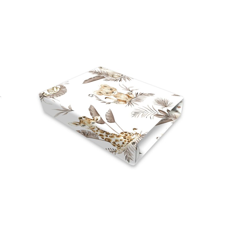 Cearceaf cu elastic pentru patut, 120X60 cm, Savanna, MimiNu