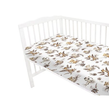 Cearceaf cu elastic pentru patut, 120X60 cm, Savanna, MimiNu 739623