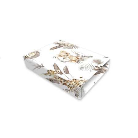 Cearceaf cu elastic pentru patut, 120X60 cm, Savanna, MimiNu