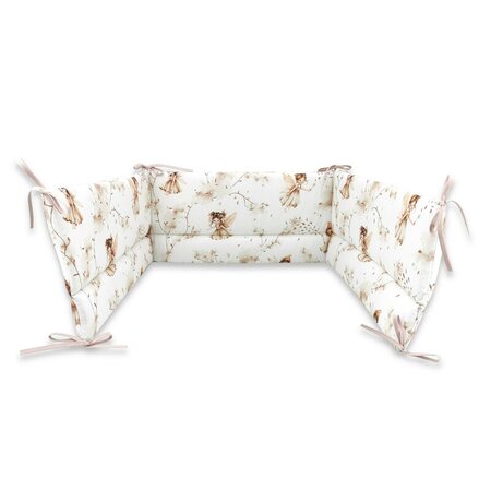 Lenjerie patut cu 3 piese cu protectie laterala, 120x60 cm, Fairy, MimiNu 739683