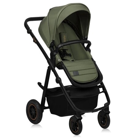 Carucior reversibil 2 in 1 cu multiple accesorii Amber Plus, pana la 22 kg, Verde, Lionelo 739704