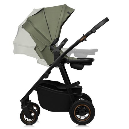 Carucior reversibil 2 in 1 cu multiple accesorii Amber Plus, pana la 22 kg, Verde, Lionelo 739713