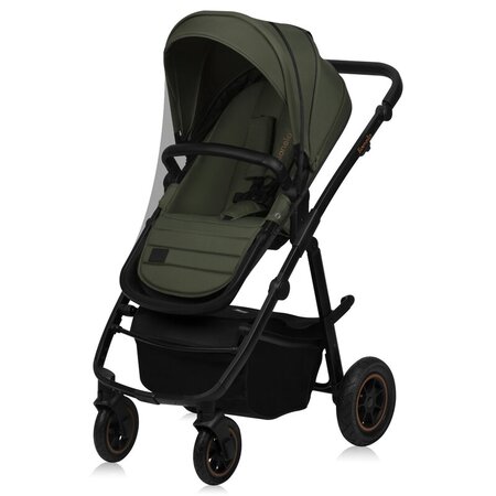 Carucior reversibil 2 in 1 cu multiple accesorii Amber Plus, pana la 22 kg, Verde, Lionelo 739708