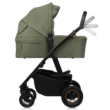Carucior reversibil 2 in 1 cu multiple accesorii Amber Plus, pana la 22 kg, Verde, Lionelo 739722