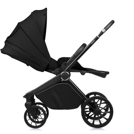 Carucior reversibil 3 in 1 cu landou si scoica Mika Plus, pana la 22 kg, Negru, Lionelo 739755