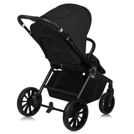 Carucior reversibil 3 in 1 cu landou si scoica Mika Plus, pana la 22 kg, Negru, Lionelo 739753