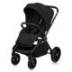 Carucior reversibil 3 in 1 cu landou si scoica Mika Plus, pana la 22 kg, Negru, Lionelo 739750