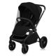 Carucior reversibil 3 in 1 cu landou si scoica Mika Plus, pana la 22 kg, Negru, Lionelo 739752