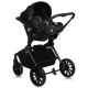 Carucior reversibil 3 in 1 cu landou si scoica Mika Plus, pana la 22 kg, Negru, Lionelo 739763