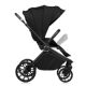 Carucior reversibil 3 in 1 cu landou si scoica Mika Plus, pana la 22 kg, Negru, Lionelo 739760