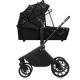 Carucior reversibil 3 in 1 cu landou si scoica Mika Plus, pana la 22 kg, Negru, Lionelo 739762