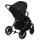Carucior reversibil 3 in 1 cu landou si scoica Mika Plus, pana la 22 kg, Negru, Lionelo 739753
