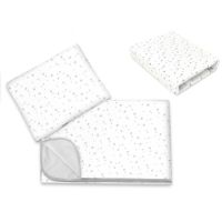 Lenjerie patut cu 3 piese, 120x60 cm, Mini Gray Stars, MimiNu