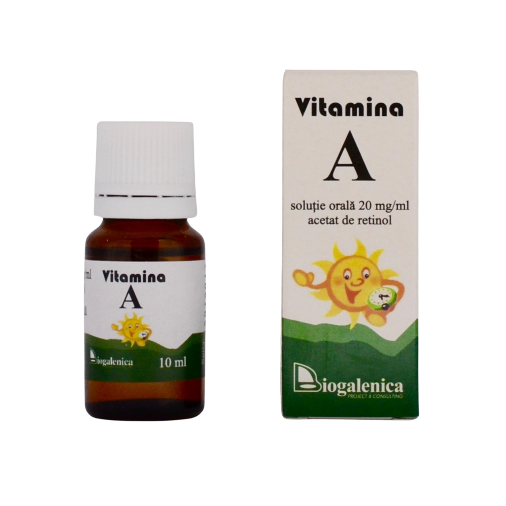 Vitamina A Solutie orala, 20 mg/ml, 10 ml, Biogalenica
