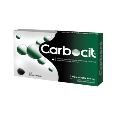 Carbocit Carbune activ, 250 mg, 24 comprimate, Biofarm