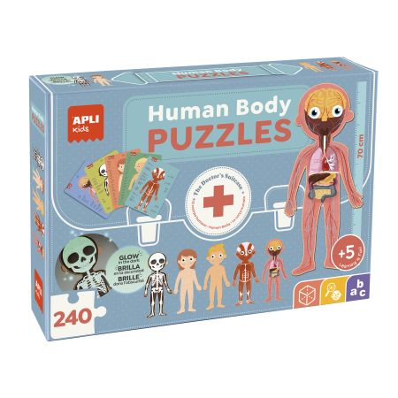 Puzzle, Corpul Uman 5 in 1, 5 ani+, 240 piese, Apli Kids