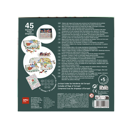Puzzle, Steagurile Europei, 5 ani+, Apli Kids 740522
