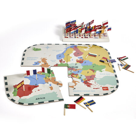 Puzzle, Steagurile Europei, 5 ani+, Apli Kids 740523