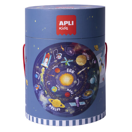 Puzzle Circular Sistemul Solar, Ø50 cm, 5 ani+, 48 piese, Apli Kids 740544