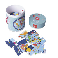 Puzzle Circular Harta Lumii, Ø50 cm, 5 ani+, 48 piese, Apli Kids