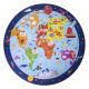 Puzzle Circular Harta Lumii, Ø50 cm, 5 ani+, 48 piese, Apli Kids 740553