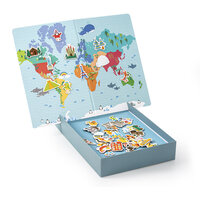 Harta Lumii magnetica, 28 x 36 cm, 3 ani+, 40 piese, Apli Kids