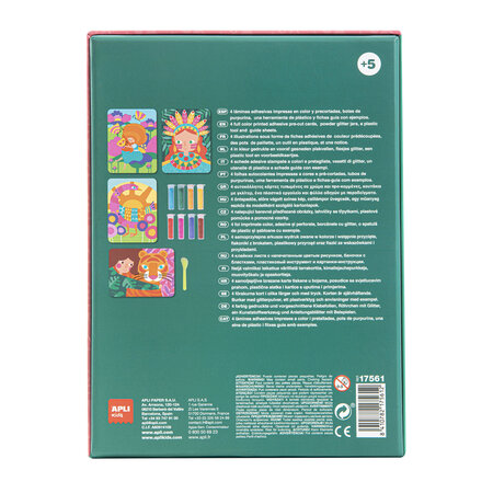 Set creativ cu sclipici, 5 ani+, Apli Kids 740600