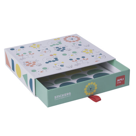 Joc creativ cu stickere, Animale, 3 ani+, Apli Kids 740604