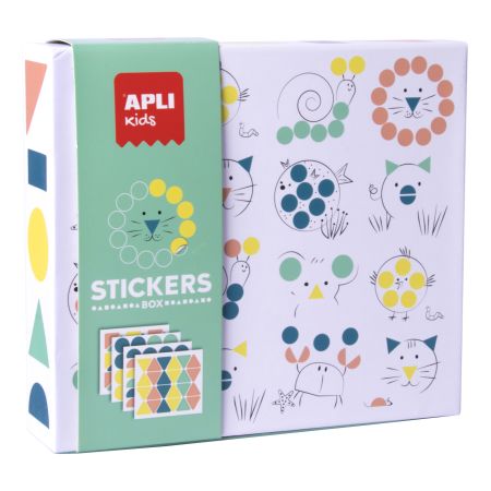 Joc creativ cu stickere, Animale, 3 ani+, Apli Kids