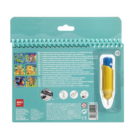 Carte de colorat Aqua Fun Magic, Jungle, 3 ani+, Apli Kids 740608