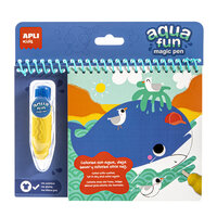 Carte de colorat Aqua Fun Magic, Animale Marine, 3 ani+, Apli Kids