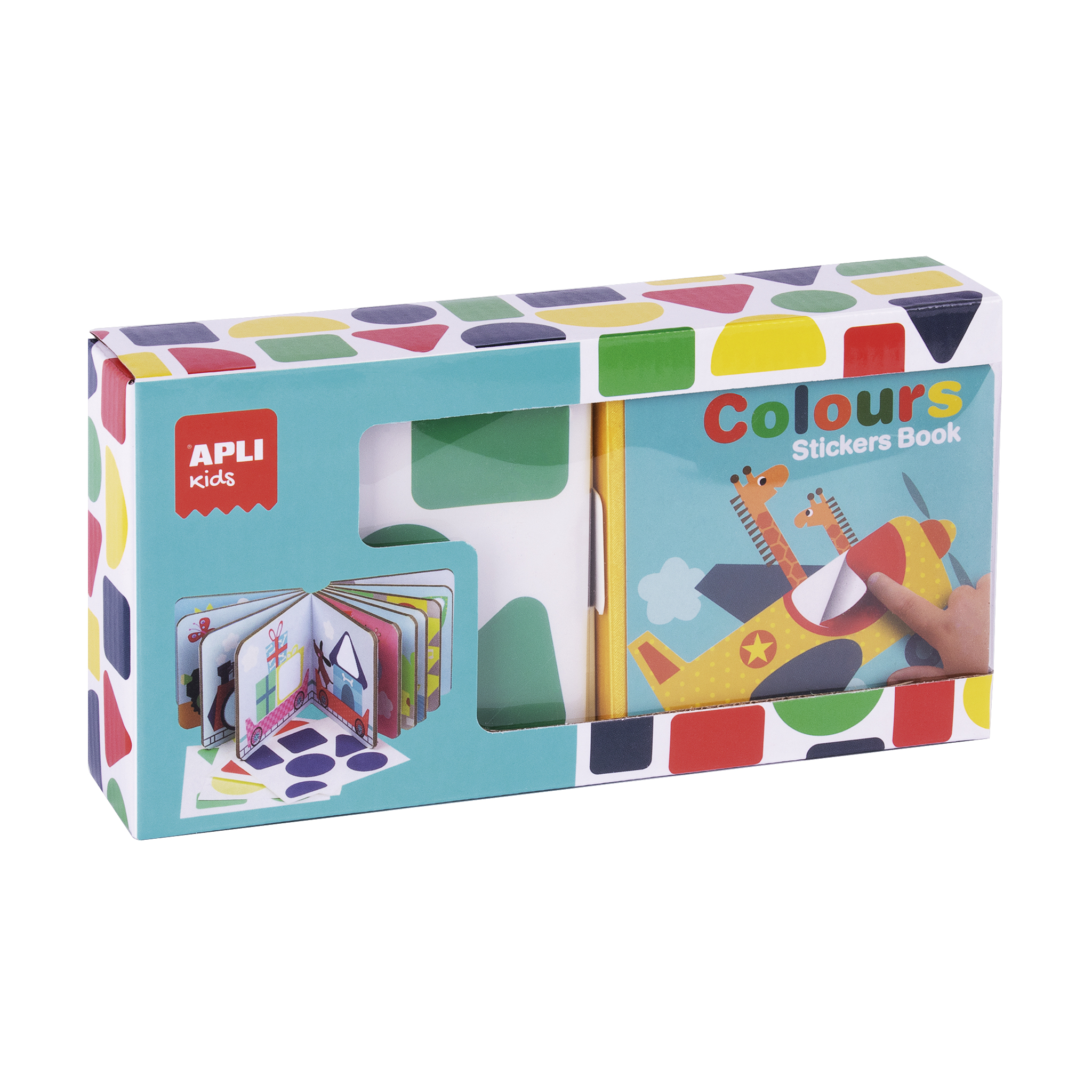 Prima mea carte cu stickere, Forme Geometrice, 3 ani+, Apli Kids