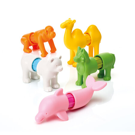 Joc magnetic Smart Max, My First Animals Around the World, 12 luni+, 16 piese, Smart Games 740625