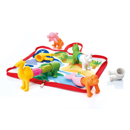 Joc magnetic Smart Max, My First Animals Around the World, 12 luni+, 16 piese, Smart Games 740628