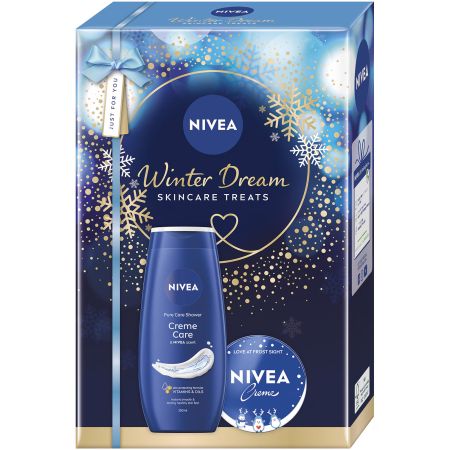 Pachet Winter Dream crema + gel de dus, 75 ml + 250 ml, Nivea