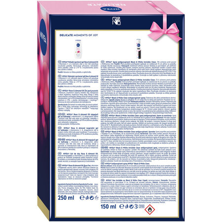 Pachet gel de dus + deodorant spray Delicate Rose, 250 ml + 150 ml, Nivea 740671
