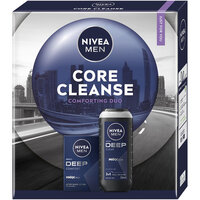 Set gel dus + lotiune dupa ras Core Cleanse, 250 + 100 ml, Nivea Men
