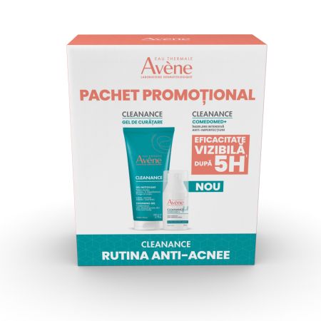 Pachet Gel de curatare si Comedomed+ Cleanance, 200 + 30 ml, Avene