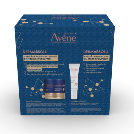 Pachet Crema de Noapte + Crema de ochi DermAbsolu, 40 ml + 15 ml, Avene 740744