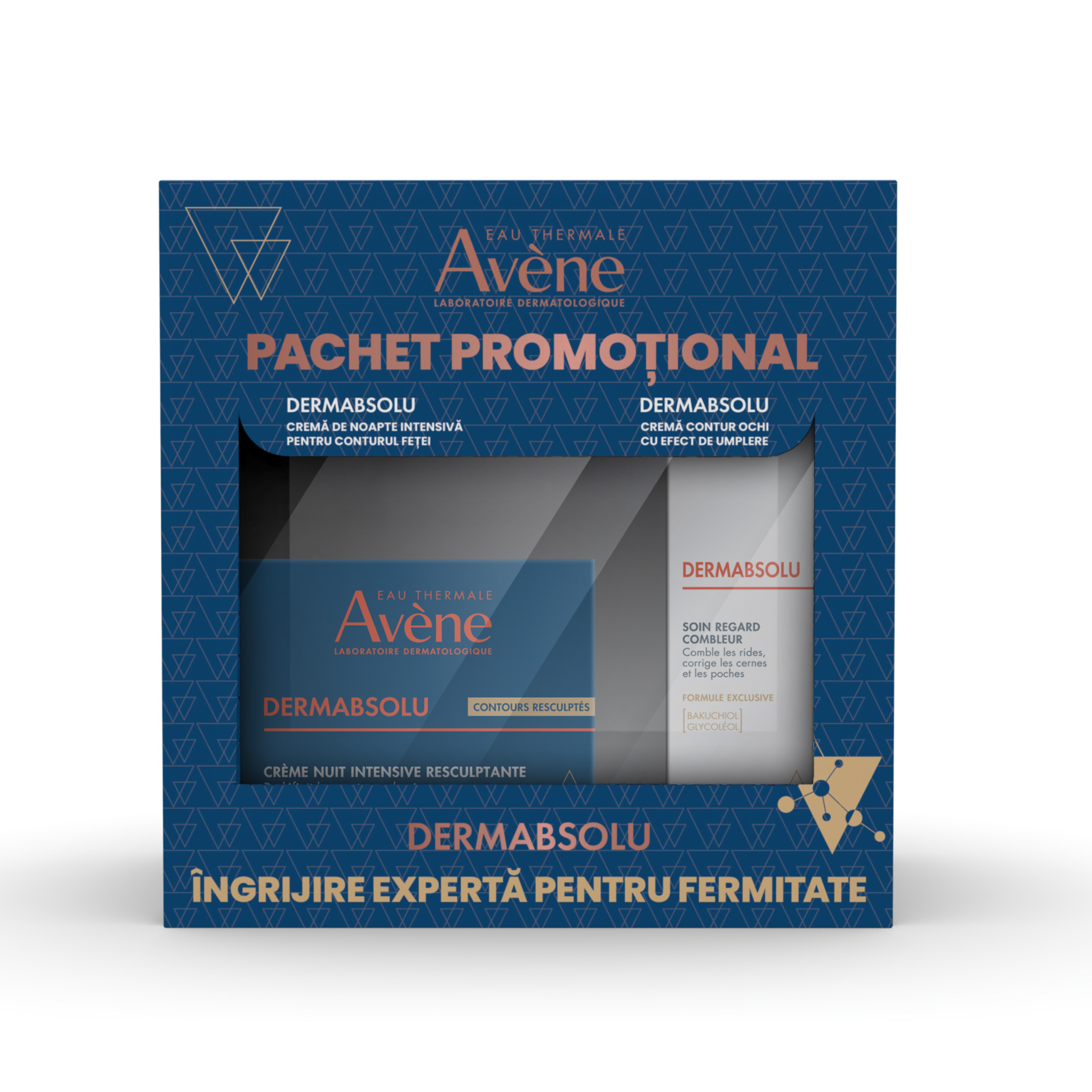 Pachet Crema de Noapte + Crema de ochi DermAbsolu, 40 ml + 15 ml, Avene