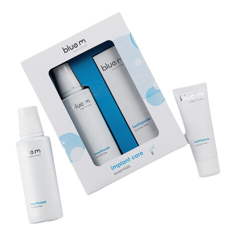 Kit esential pentru ingrijirea implanturilor, 250 ml+ 75 ml, Blue M 740784